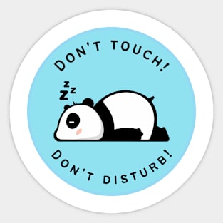 Cute Sleeping Panda Cartoon Design Sticker